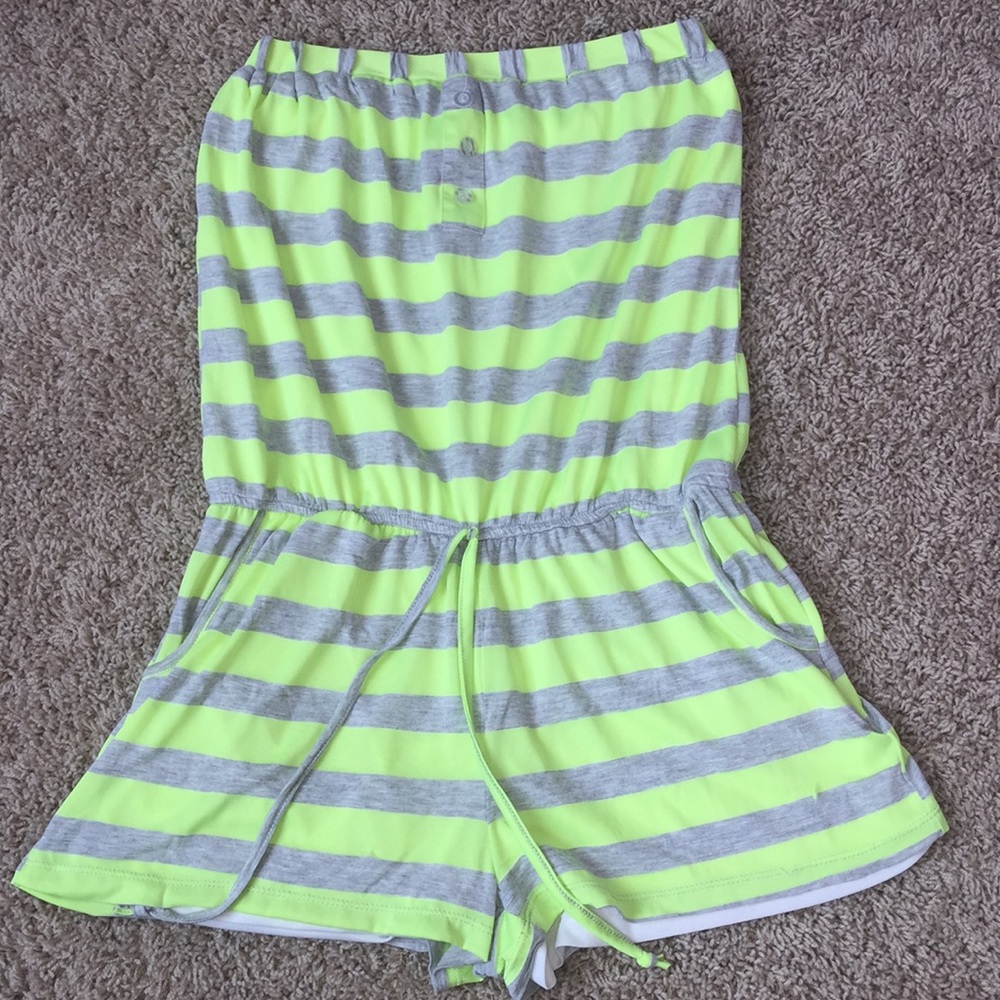 Green and Gray Romper